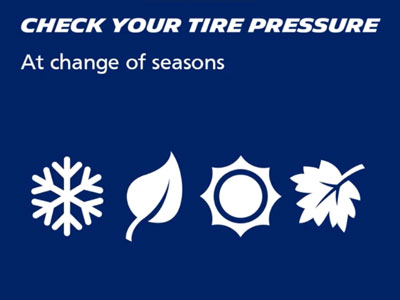 Don't let your tire pressure fall this season! 